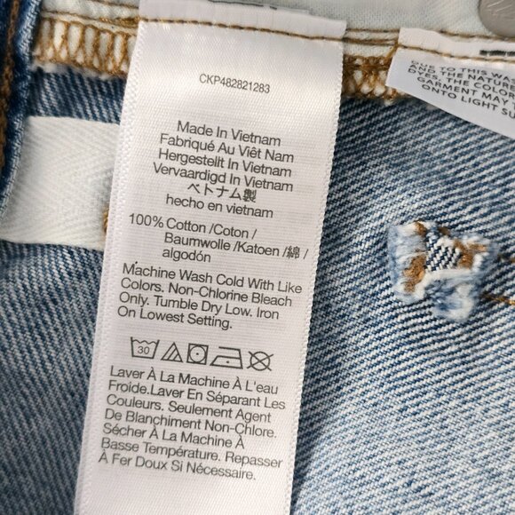 NWT Madewell High Rise Straight Jeans 90s Size 28 Light Wash - Picture 6 of 6